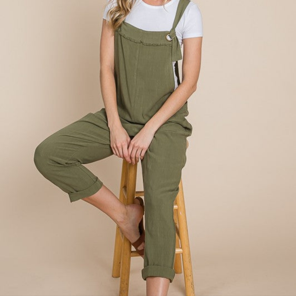 Vanilla Bay Cotton Linen Overalls